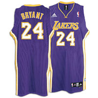 ADIDAS NBA LAKERS SWINGMAN ROAD JERSEY- BRYANT KOBE