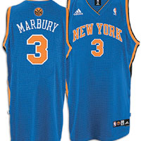 ADIDAS NBA KNICKS SWINGMAN ROAD JERSEY - MARBURY  STEPHON