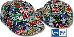 NEW EAR ADHESIVE BLACK FITTED CAP