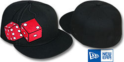 NEW ERA FUZZY DICE BLACK-RED FITTED CAP