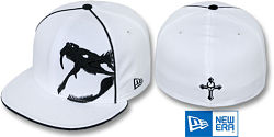 NEW ERA RATTLER PIPING BLACK-WHITE FITTED CAP