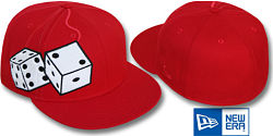 NEW ERA FUZZY DICE RED FITTED CAP
