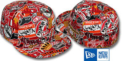 NEW ERA ADHESIVE RED FITTED CAP