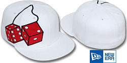 NEW ERA FUZZY DICE WHITE FITTED CAP