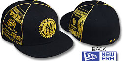 NEW ERA YANKEES C - NOTE BLACK/GOLD FITTED CAP